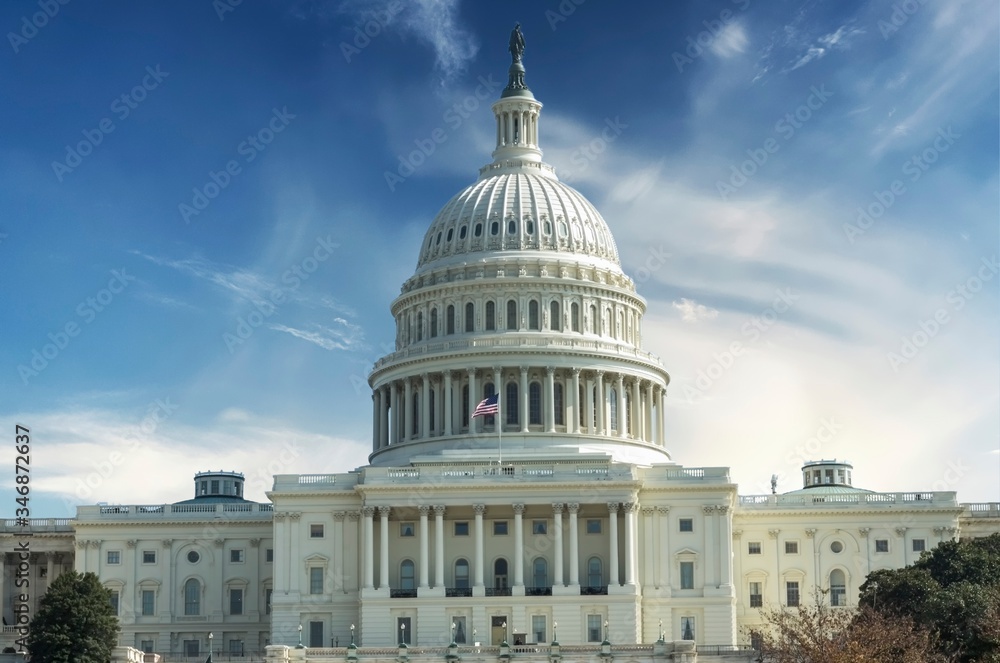Naklejka premium Washington DC, US Capitol Building