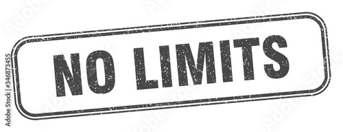 no limits stamp. no limits square grunge sign. label