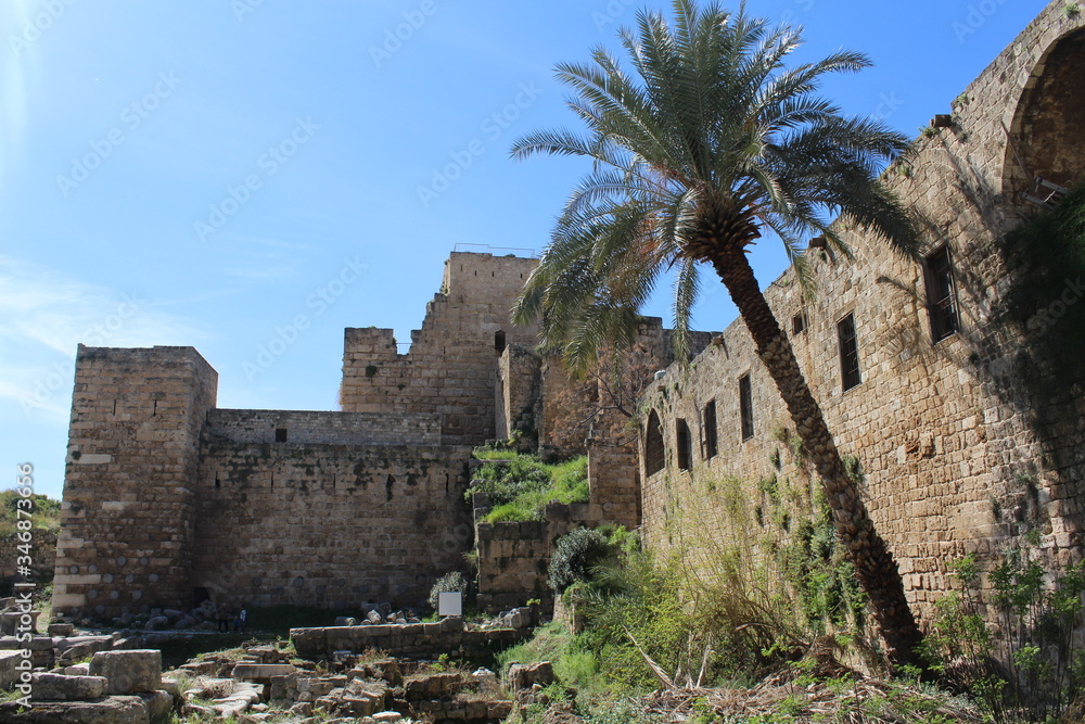 ruins of old castle in Lebanon