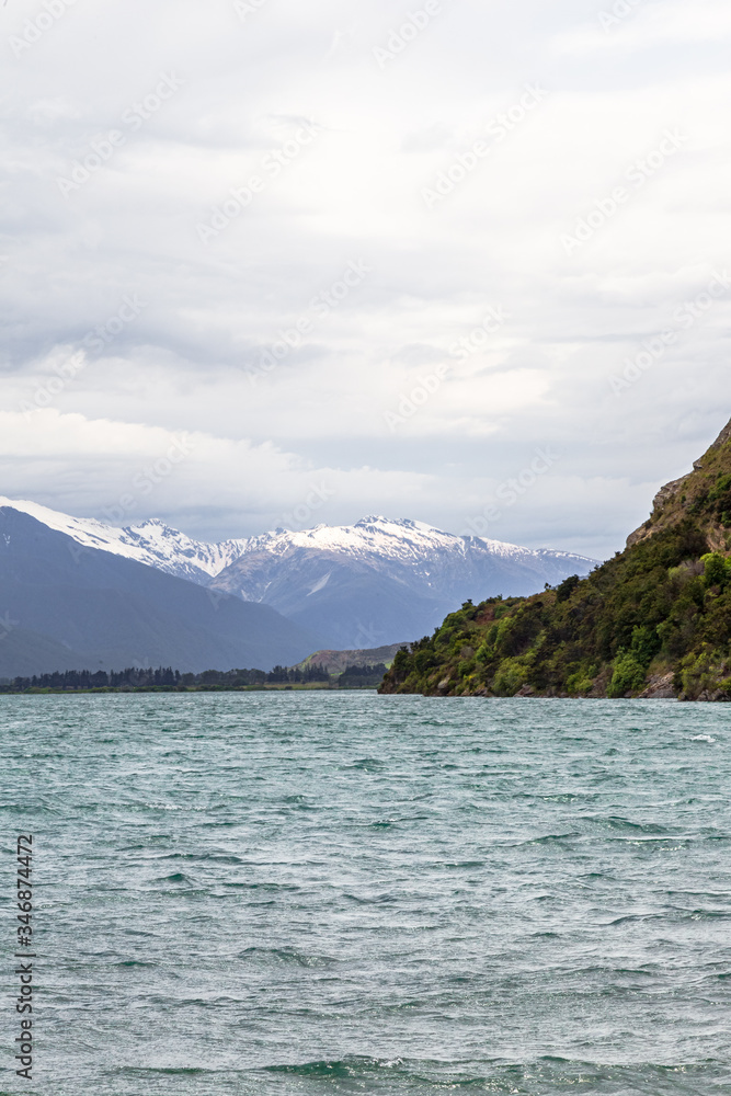 Wanaka lake. Landscapes of South Island. New Zealand