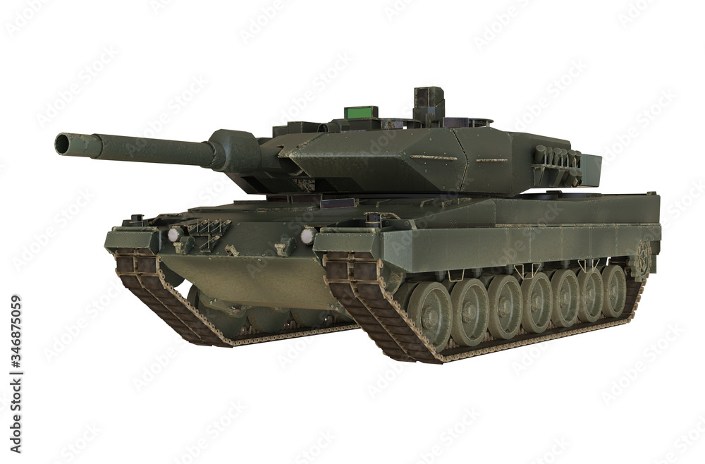 Military Tank isolated on white background – 3D Render Military Tank isolated on white background – 3D Render