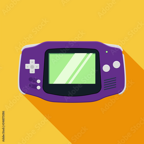 Handheld Game Console. Flat Vector.