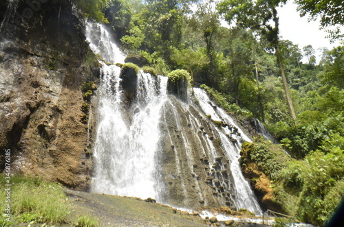 Canyon hiking trail in Tumpak Sewu Waterfall