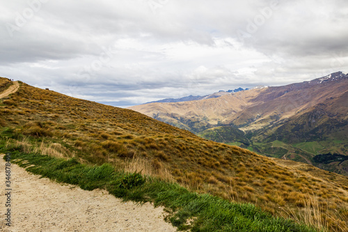 Beauty of South Island. The hills and mountains of New Zealand. 