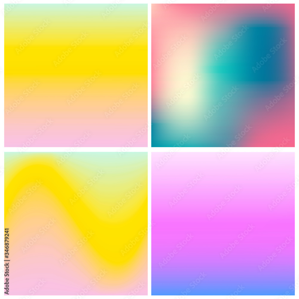 A set of color gradients for the background and wallpaper of the screen and screen. Modern design and colors. eps 10