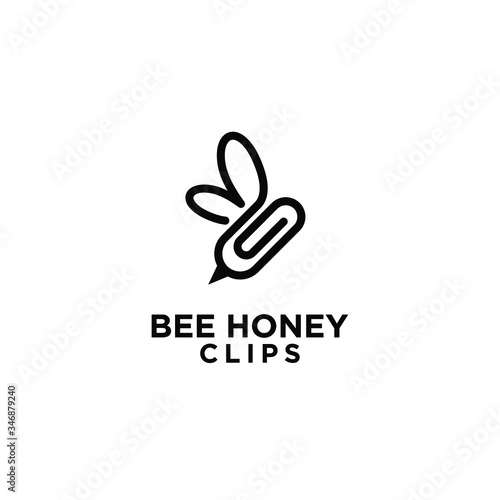 simple clip logo icon design template