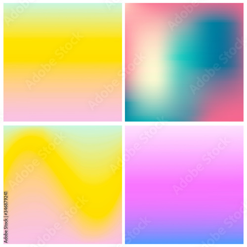 A set of color gradients for the background and wallpaper of the screen and screen. Modern design and colors. eps 10