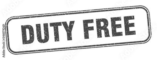 duty free stamp. duty free square grunge sign. label
