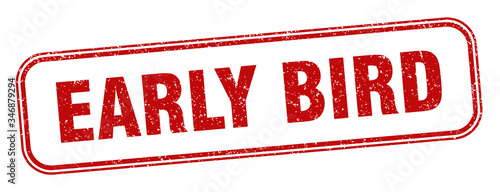 early bird stamp. early bird square grunge sign. label