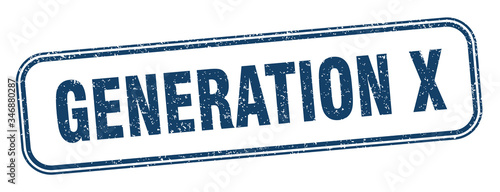 generation x stamp. generation x square grunge sign. label