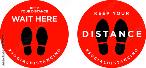 Keep your distance signage icon