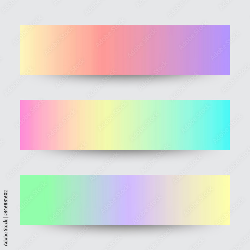 Abstract pink, teal, purple and green blur color gradient backgrounds for web, presentations and prints. Vector illustration. eps 10