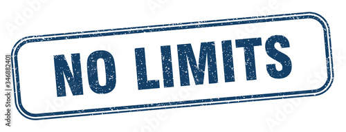 no limits stamp. no limits square grunge sign. label