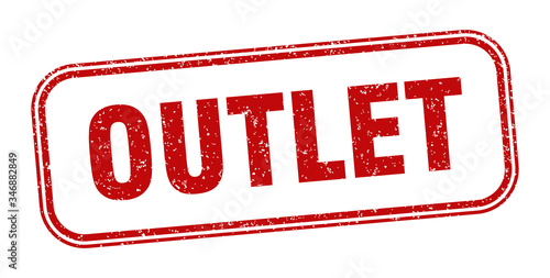 outlet stamp. outlet square grunge sign. label