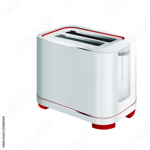 
Modern bright red technological appliance for the kitchen