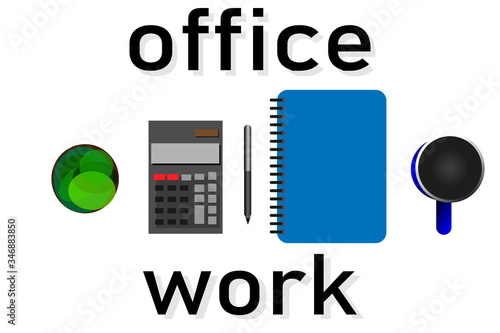 Top view of table working and working desk and free space for text with accessory on the table, laptop, notebook, phone, camera, pen, coffee cup, glasses, flowerpot, wallet, flash drive, tablet