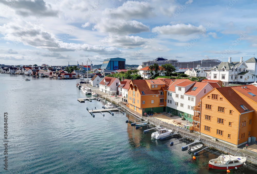 Obraz premium Haugesund, ville portuaire en Norvège