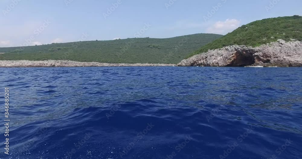 Blue sea and green hill. Blue sea and green hill.