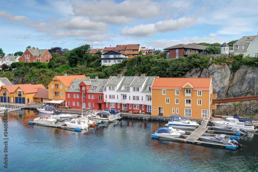 Fototapeta premium Haugesund, ville portuaire en Norvège