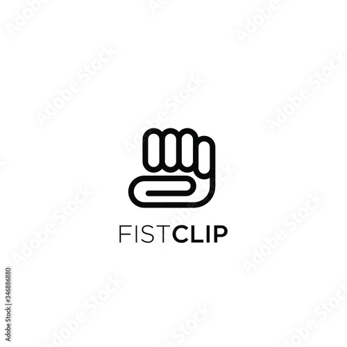 simple clip logo icon design template