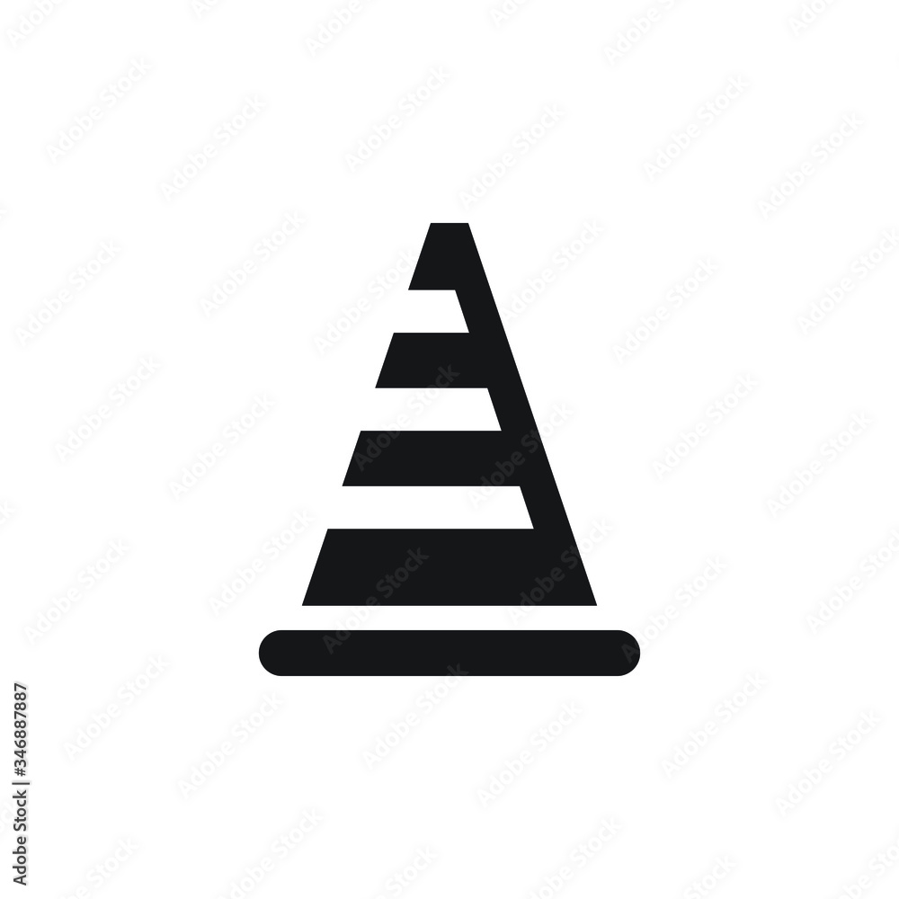 Traffic cone icon design isolated on white background Traffic cone icon design isolated on white background