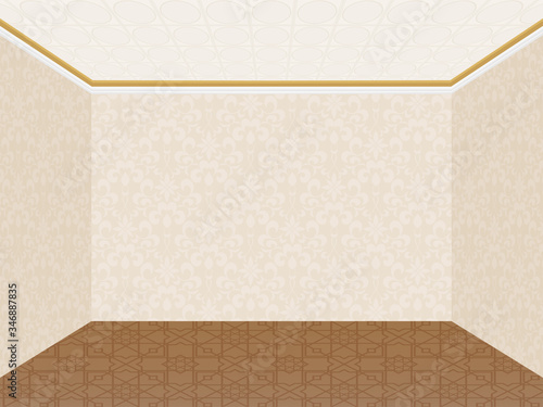 壁_宴会場_ホテル_背景イラスト