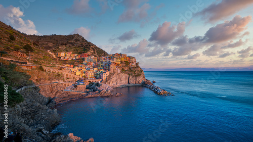 Fototapeta Naklejka Na Ścianę i Meble -  Manarola Sunset, Cinque Terre, Liguria, Italy