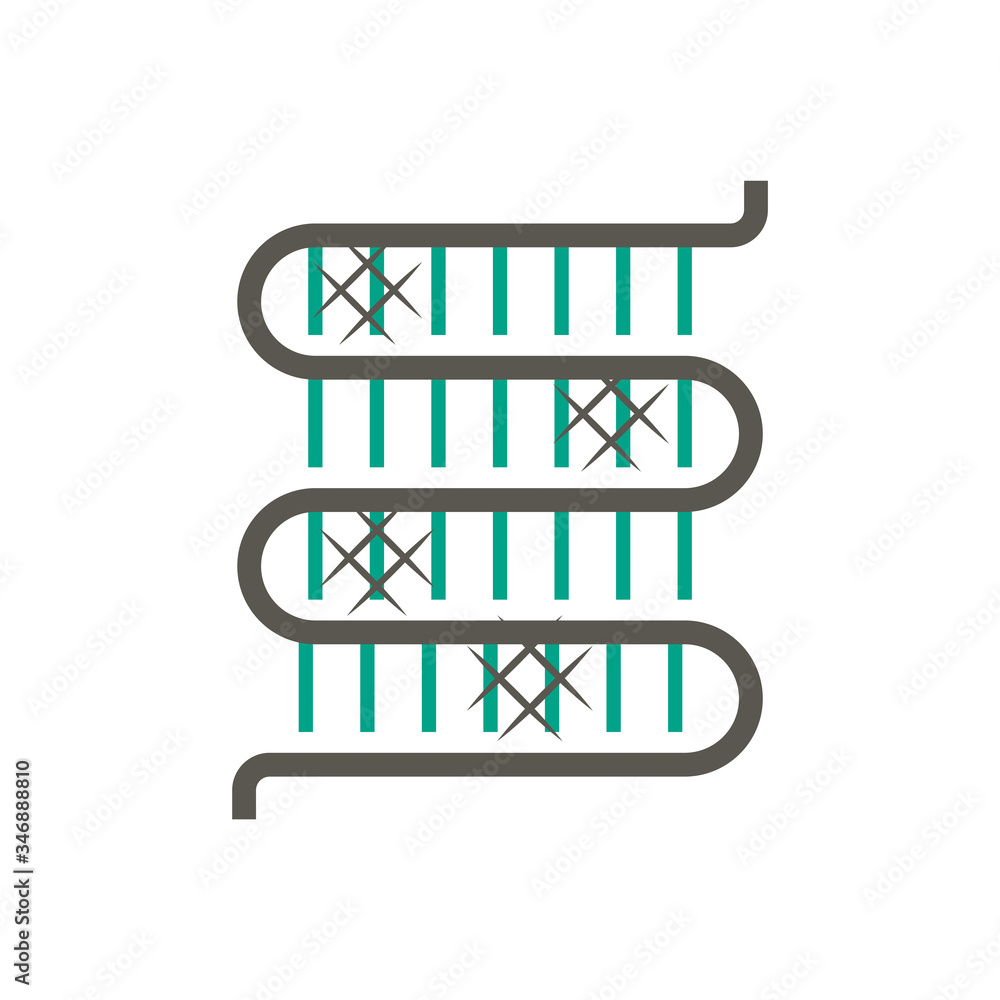 Air conditioner and air compressor cleaning parts and tools vector icon design. Air conditioner and air compressor cleaning parts and tools vector icon design.