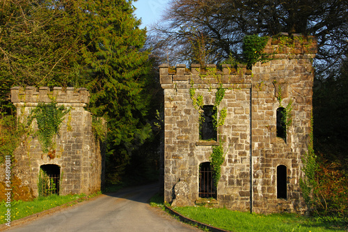 The entrance to Castle Caldwell, outside Enniskillen photo