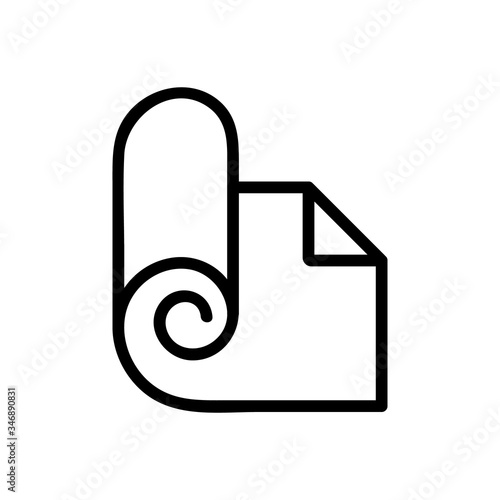rolled towel icon vector. rolled towel sign. isolated contour symbol illustration