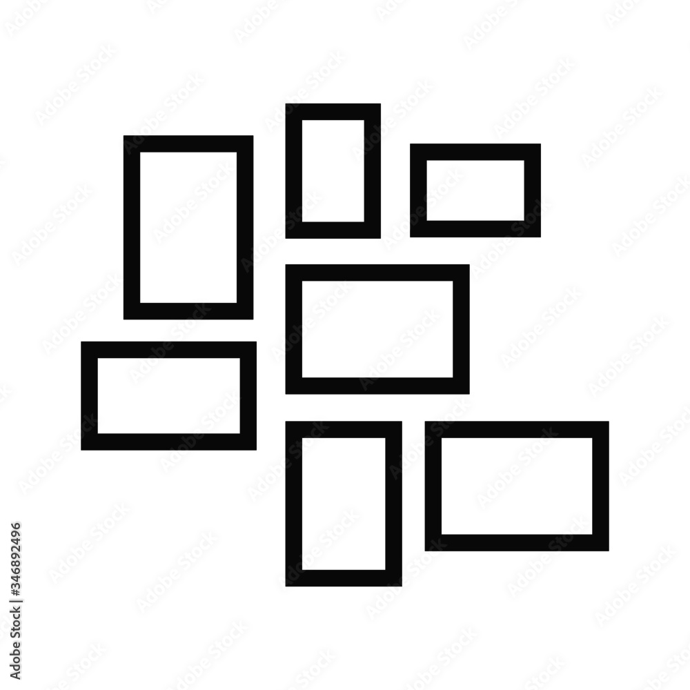 vector illustration of picture frame icons vector illustration of picture frame icons