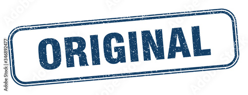 original stamp. original square grunge sign. label