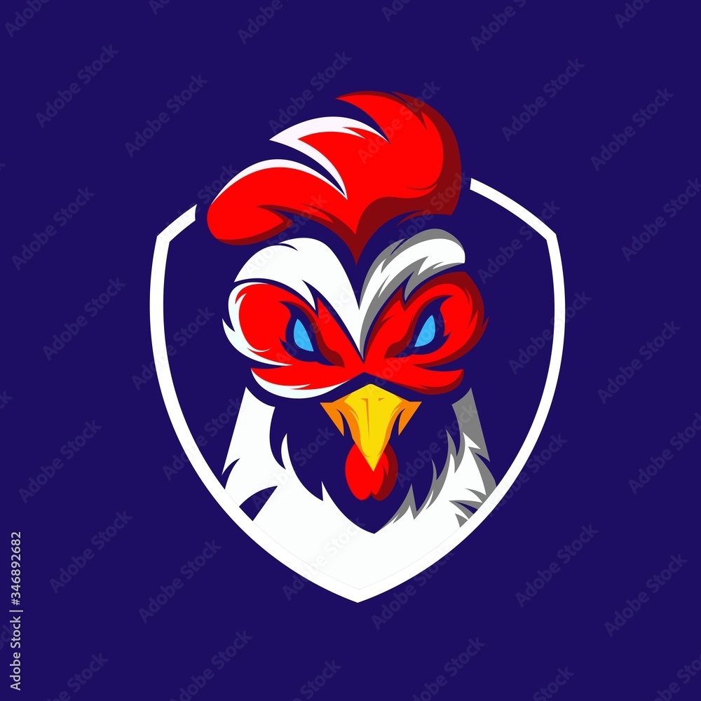 Chicken rooster mascot logo design vector with modern illustration ...