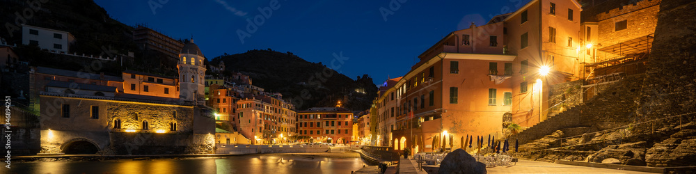 Square of Vernazza by Night, Cinque Terre, Italy