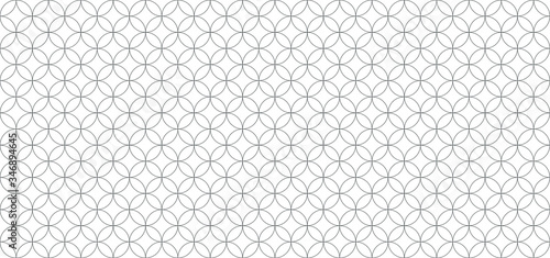Vector abstract seamless pattern - linear rounded geometric background 