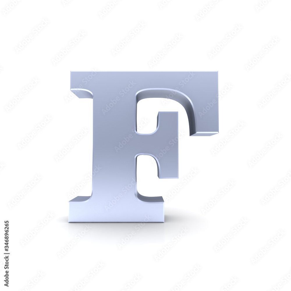 F letter silver 3d