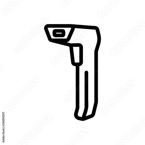 manual automatic barcode scanner icon vector. manual automatic barcode scanner sign. isolated contour symbol illustration