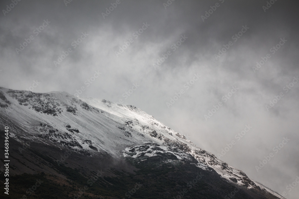 snow covered mountains in winter snow covered mountains in winter
