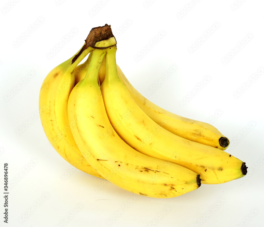 A bunch of bananas isolated on white background