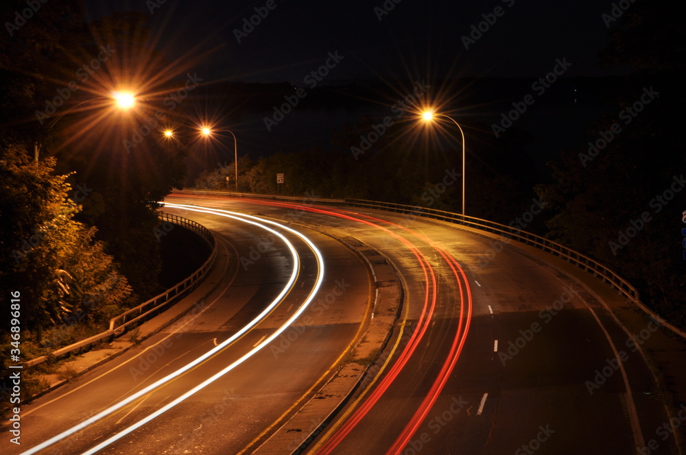 traffic on highway at night traffic on highway at night