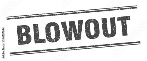 blowout stamp. blowout label. square grunge sign