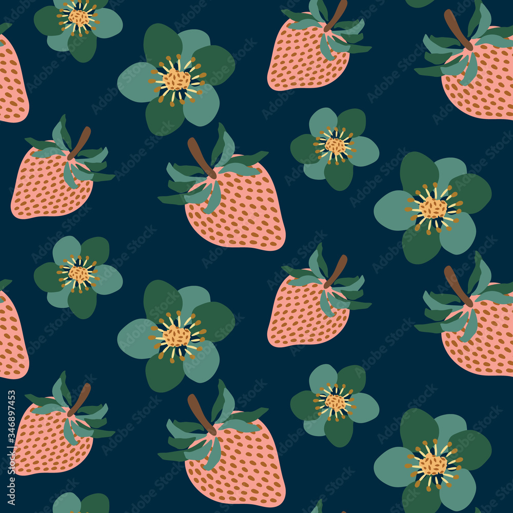 seamless repeating pattern with strawberries seamless repeating pattern with strawberries