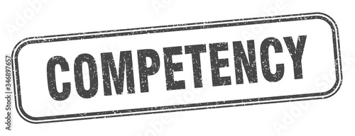 competency stamp. competency square grunge sign. label