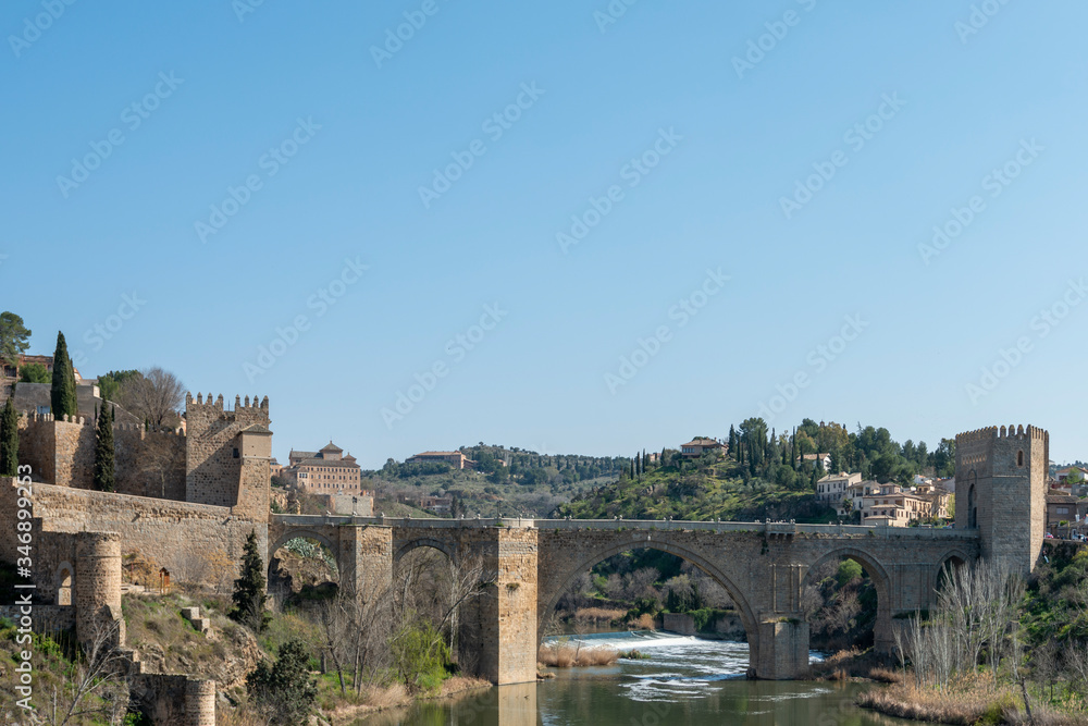 Bridge over the Tagus river, Toledo city