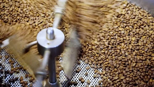 Production of Fresh Roasted Coffee Beans at Roasting Factory (ID: 346900059)