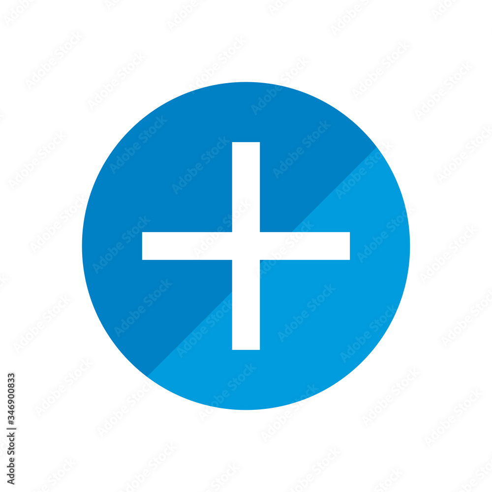 plus flat style icon vector design