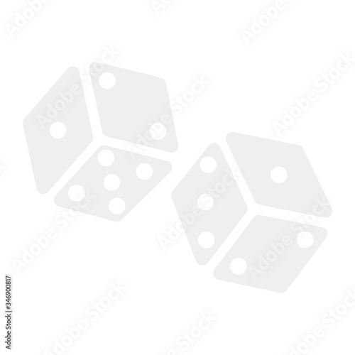 pair of dices over a white background - Vector illustration
