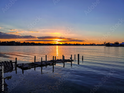 Sunset in Peten Lake, Guatemala