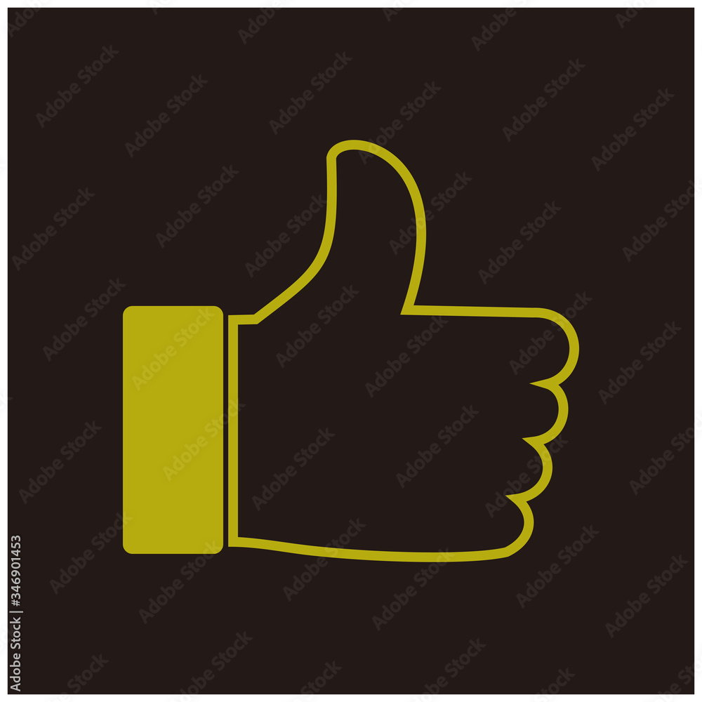 Thumbs up icon illustration sign Thumbs up icon illustration sign