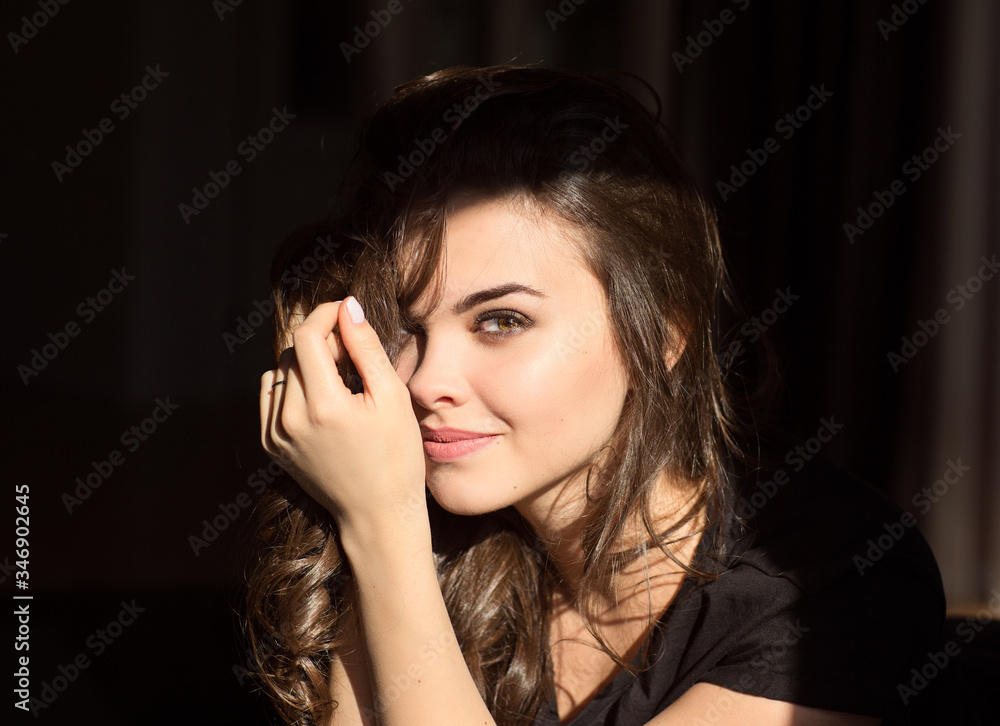 Portrait of brunette pretty girl Portrait of brunette pretty girl